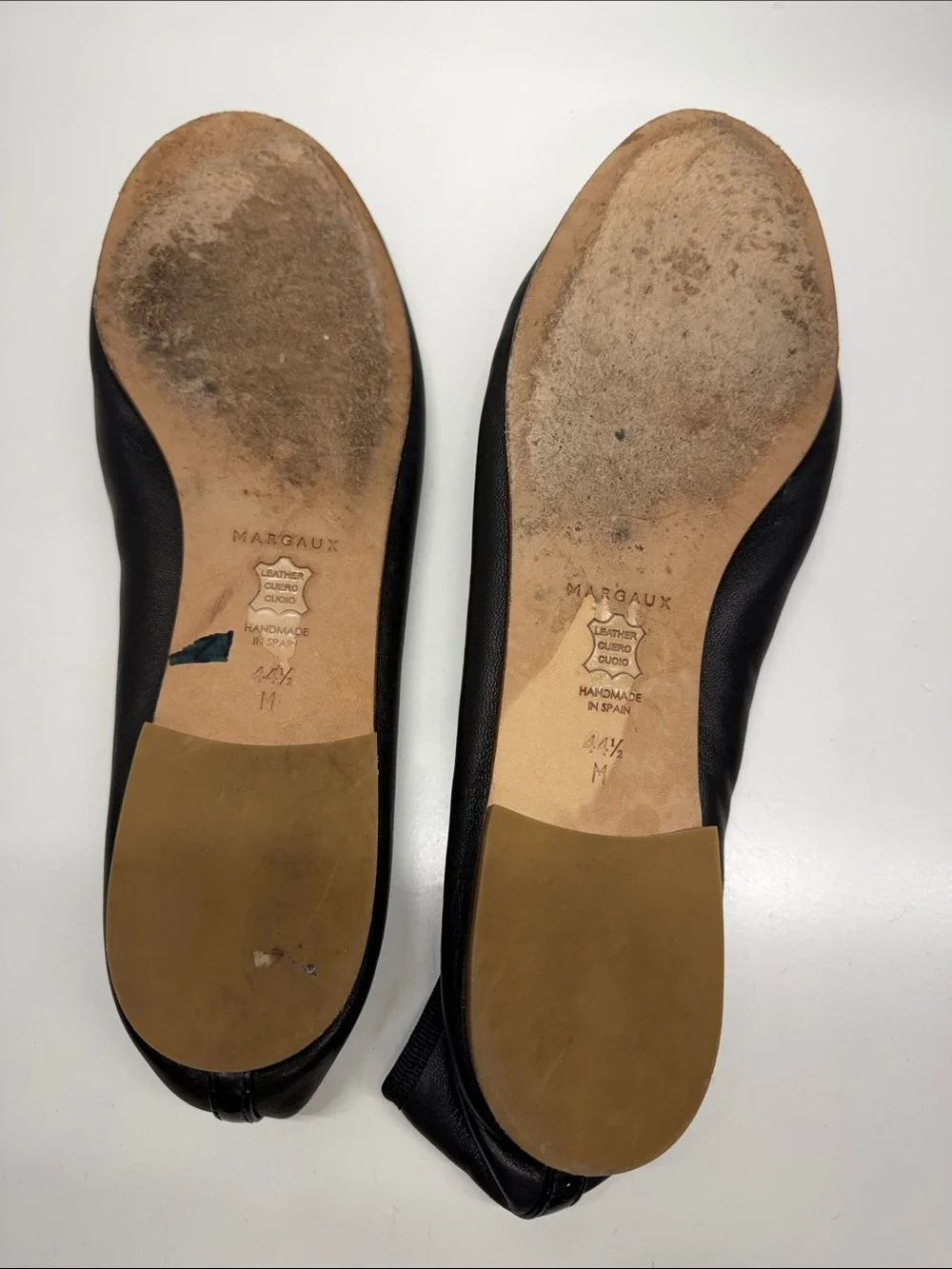 Margaux The Demi Ballet Flats Slip On Shoes Nappa Leather Bow Black Size 13.5